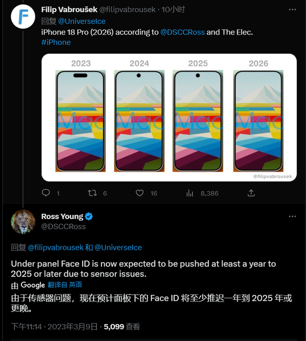 乌什苹果手机维修分享:屏下Face ID有什么优势？iPhone何时会有屏下Face ID？ 